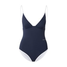 Marc O'Polo Costum de baie întreg 'Essentials' bleumarin / alb