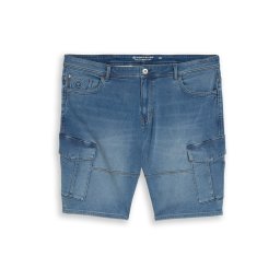 TOM TAILOR Men + Pantaloni eleganți albastru denim