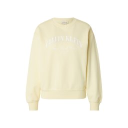 Calvin Klein Jeans Bluză de molton galben pastel / alb