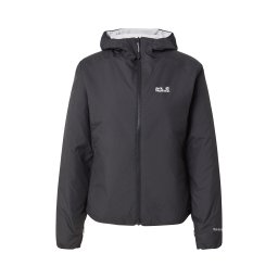 JACK WOLFSKIN Geacă outdoor 'TRAIL LIGHT' gri deschis / negru