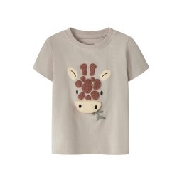 NAME IT Tricou 'NBMHOLE' bej / maro / gri deschis