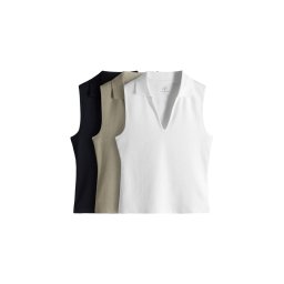 The Set Top albastru noapte / oliv / alb
