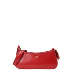 Calvin Klein Geantă de umăr 'Monogram Logo Plaque Shoulder' roșu
