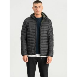 TEESHOPPEN Geacă de primăvară-toamnă ' Hooded Light ' negru