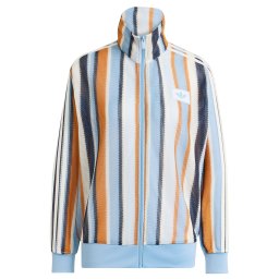 ADIDAS ORIGINALS Geacă tricotată 'Firebird' albastru marin / albastru deschis / portocaliu amestecat / alb lână