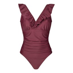 Crās Costum de baie întreg ' Agnecras ' roșu vin