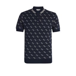 GUESS Pulover 'MARLIN' bleumarin / alb