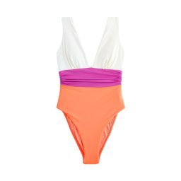 Next Costum de baie întreg portocaliu închis / fucsia / roz / alb