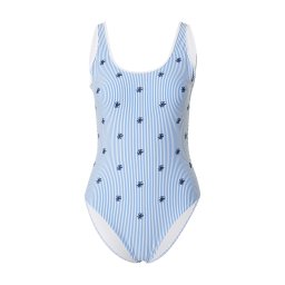 TOMMY HILFIGER Costum de baie întreg bleumarin / azur / alb