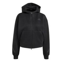 ADIDAS SPORTSWEAR Bluză cu fermoar sport 'Z.N.E.' gri închis / negru
