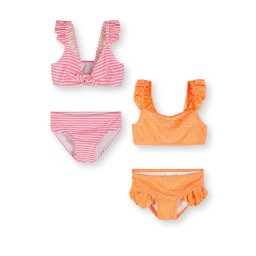 MINOTI Costum de baie două piese portocaliu / roz / alb
