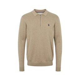 U.S. POLO ASSN. Pulover ' UMDave ' bej amestecat