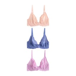 Next Sutien albastru gențiană / mauve / portocaliu caisă