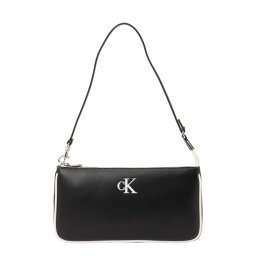 Calvin Klein Geantă de umăr 'Contrast Logo Convertible' negru / alb