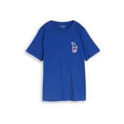 Tom Tailor Women + Tricou albastru regal / galben pastel / roz / alb