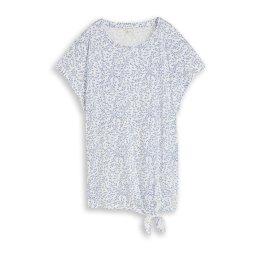 Tom Tailor Women + Tricou albastru fumuriu / albastru gențiană / alb
