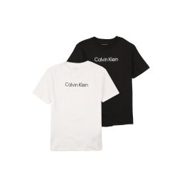 Calvin Klein Jeans Tricou 'Logo T' negru / alb