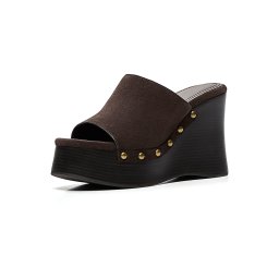 Bershka Saboți ciocolatiu