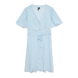VERO MODA Rochie tip bluză 'VMALBA' albastru deschis / alb