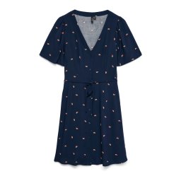 VERO MODA Rochie tip bluză 'VMALBA' bleumarin / verde iarbă / roșu pepene