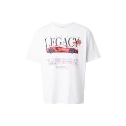 JACK & JONES Tricou 'JORPHOTO CUT-OUT' lila / roși aprins / negru / alb