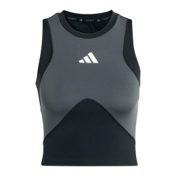 ADIDAS PERFORMANCE Sport top gri închis / negru / alb