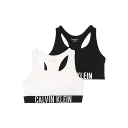 Calvin Klein Underwear Sutien 'Logo Racerback Bralettes' negru / alb