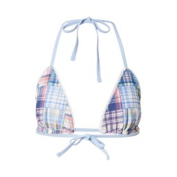 Abercrombie & Fitch Sutien costum de baie opal / azuriu / roz pal / alb