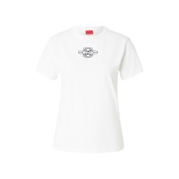 HUGO Tricou 'Damacia_8' negru / alb