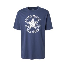 CONVERSE Tricou 'BROKEN GLASS' albastru marin / alb