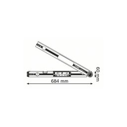 Bosch - GAM 270 MFL - Goniometru digital, 270 grade, +/-0.1 mm/m, 600 mm, deconectare automata, geanta textila
