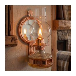 Brilagi - Lampă cu petrol MERLIN cu oglindă, bronz/patină