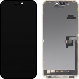 Display cu Touchscreen MP compatibil cu Apple iPhone 16 Pro Max, cu Rama, Versiune Soft OLED FHD IC Movable, Negru