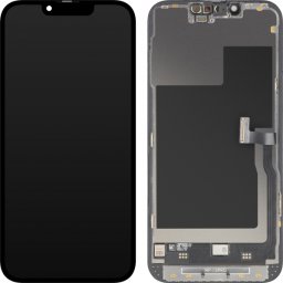 Display cu Touchscreen MP compatibil cu Apple iPhone 13 Pro, cu Rama, Versiune Premium Soft OLED FHD 120Hz Diagnostic, Negru