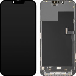 Display cu Touchscreen MP compatibil cu Apple iPhone 13 Pro Max, cu Rama, Versiune Premium Soft OLED FHD 120Hz Diagnostic, Negru
