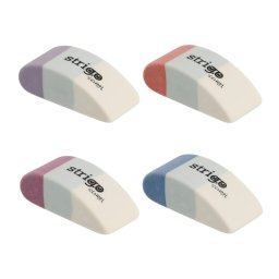 Guma de sters Strigo, 4 culori, SSC421