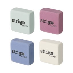 Guma de sters Strigo, forma patrata, 4 culori, SSC422