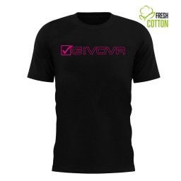 Tricou Fotbal GIVOVA Mondo Bumbac 100% 170g/m² - Negru/Fuxia, 2XL