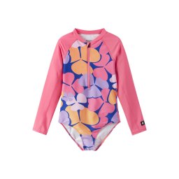 Reima Costum de baie întreg 'Aallot' safir / mov lavandă / portocaliu deschis / roz