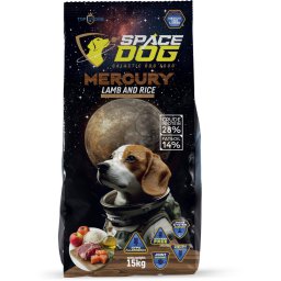 Space Dog Mercury Lamb and Rice Puppy & Junior cu miel & orez 15 kg