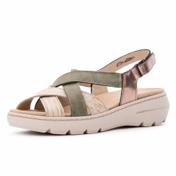 Sandale dama din piele naturala intoarsa, Suave SU20003T KRABI 97-I, bej diverse