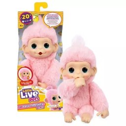 Little Live Pets: Mini Maki maimuța interactivă de pluș - Luna Lemon