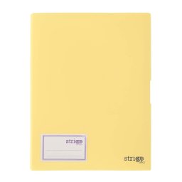 Mapa Strigo, PP, A4, 40 folii protectie, galben