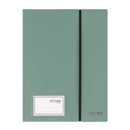 Mapa Strigo, PP, A4, cu elastic, 20 folii protectie, verde deschis