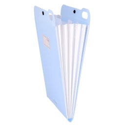 Organizator Strigo, PP, A4, vertical, 5 separatoare, inchidere capsa, albastru