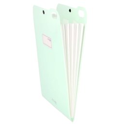 Organizator Strigo, PP, A4, vertical, 5 separatoare, inchidere capsa, menta