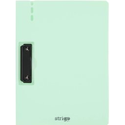 Clipboard Strigo vertical A4 cu clip metalic lateral, suport stilou, menta