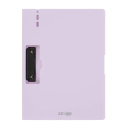 Clipboard Strigo vertical A4 cu clip metalic lateral, suport stilou, mov