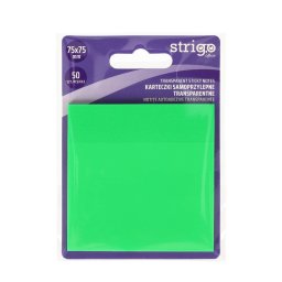 Notite Adezive Strigo 75x75mm, verde neon, 50 file
