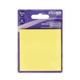 Notite adezive Strigo 75x75mm, galben, 50 file